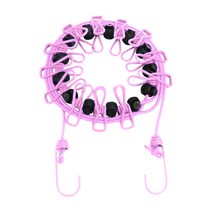 홈 호텔에 대 한 휴대용 여행 빨랫줄 캠핑 실내 야외 조정 가능한 끝 후크 12 Clothespin 이동식 잠금 구슬 # g, G_호주