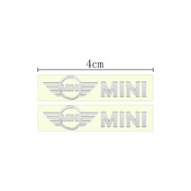 미니 쿠퍼 자동차 차량용 창문 와이퍼 스티커 금속 엠블럼 장식 데칼 컨트리맨 클럽맨 F54 F56 F55 F60 R60, 01 for MINI 2pcs 4cm