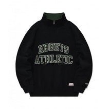 국내매장 정품 EBBETSFIELD 에슬레틱 하프집업 맨투맨 블랙