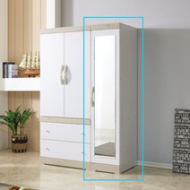 클라라-옷장 장롱 단품 셋트 거울장 이불장, 클라라-거울장, 워시