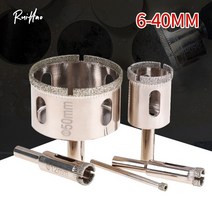 샌드위치 판넬 천공 드릴 비트 다이아몬드 코팅 타일 대리석 유리 세라믹 구멍 톱 링, 16mm, 둥근, 은