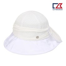 커터앤벅 여성 오프화이트 메쉬 리본 챙모자 14-202-214-31-05, OFF WHITE