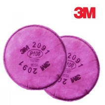 3M 방진필터 1봉 2개입 방독마스크 산업용 가벼운 공업용 방진마스크