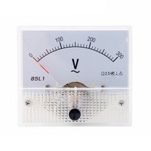 85L1 포인터 AC 볼트 미터 클래스 2.5 아날로그 전압 전압계 패널 미터 0-150V 250V 300V 450V 500V 600V 1000V, 0-300V, 01 0-300V