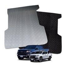 쉐보레 콜로라도 2022포함 고무 트렁크 화물칸 적재함 매트, 블랙