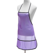 애견미용사 앞치마 반투명 미용실 방수 앞치마 퍼플