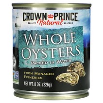 Crown Prince 내츄럴 통 굴 물과 함께 포장 226g(8oz)