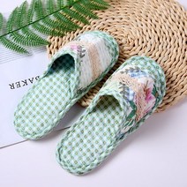 BOFO 이중바닥 더블쿠션 퀼트 거실 슬리퍼 실내화 이중바닥, 더블-11 초록정원, 1개