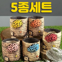 다육맘 수제화분 다육화분 도향#251, 5종세트