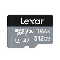 렉사 TF 마이크로SD 카드 1066X 블랙 + 그레이, 512GB