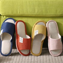 한샘플러스 개구리 왕눈이 시원한 린넨 키높이 실내화 사무실용 거실화, 그레이40-41, 1개