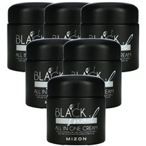 Mizon (미즈온) Mizon 블랙 스네일 올인원 크림 75ml(2.53fl oz), 6개