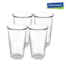 글라스락 강화 유리컵+유리잔 4p 세트, 1개, 글라스락 에코 텀블러 380 4p