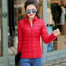 덕다운 숏패딩 7xl 여성 90 화이트 오리 다운 재킷 여성 초경량 얇은 오리 다운