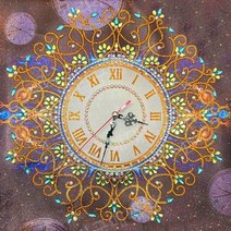 DIY 보석십자수 벽 시계 세트, 중국, B