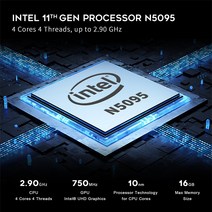 소형PC 미니PC 산업용미니PC Beelink-미니 S 윈도우즈 11 인텔 세대 N5095 미니 PC DDR4 8GB SSD 4K HD 비, 03 EU, 07 16GB 1TB