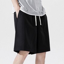 남자 시원한 반바지 허리 밴드 5부 팬츠 편한바지