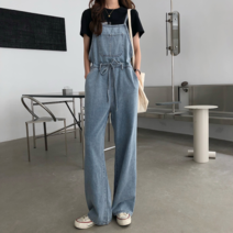[바니드 상표특허] 여자 캐주얼 스트링 데님 점프수트 2206