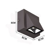 5w 6w 15w 현대 간단한 크리 에이 티브 야외 방수 벽 램프 led 안뜰 램프 게이트 램프 테라스 발코니 정원 벽 조명, 5w 회색 단일 헤드, 따뜻한 흰색2700-3500k