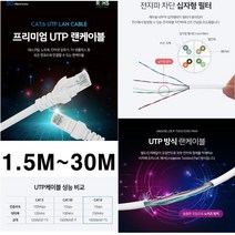 고급형 랜케이블 1.5M 2M 3M 5M 10M 15M 20M 30M 랜선 24AWG 규격