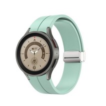 삼성 워치 갤럭시 스트랩 시계줄 실리콘 시계 54 44mm 40mm 5 Pro 45mm 마그네틱 버클 밴드 4 클래식 42 46mm, [02] Galaxy watch 5 44mm, [14] Gao Ji lan Silver