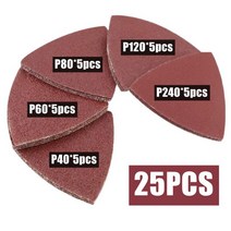 차량 샌딩디스크 사포 25pcs 후크 및 루프 삼각형 사포 8080MM 샌딩 디스크 318 인치 진동 멀티 도구 패드, 01 25pcs sandpaper