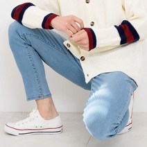 남자 슬림 청바지 빅사이즈 연청 데일리 스판 데이트 732 편한 팬츠 봄 워싱 테이퍼드핏 생지 조거