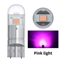2x T10 W5W 194 168 3030 칩 3SMD 자동 LED 자동차 인테리어 라이트 플레이트 돔 독서 램프 클리어런스 조명 12V 6000K 화이트 블루, 07 Pink, 1개