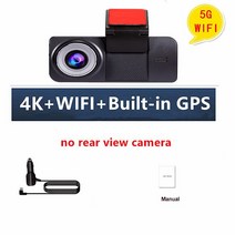 룸미러블랙박스 후방 카메라 자동차 4K 2160P 비디오 레코더 4인치 대시 캠 IPS 5G 와이파이이 나이트 G, 01M13G_02 64G