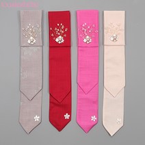 5번 한복댕기 진주 백합꽃 여아 여자아이 아기 유아 아동 공주 한복 머리띠 배씨댕기 배씨끈 한복머리장식