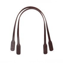 마마니트 통가죽 일자 명품 천연가죽 가방끈, 브라운