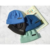 라벨 숏비니 커플 스키 스노우보드 비니 14컬러, 카키