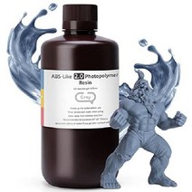 ELEGOO ABS-Like 2.0 3D 프린터 포토폴리머 레진, 2.0 그레이 1000g