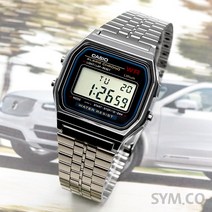 정품 카시오 CASIO 남녀공용 A159W-N1D 커플 메탈 전자시계 빈티지 복고풍 시계