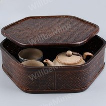 전통찻상 술상 대나무 나전칠기 접이식 수공예 하지훈 감성, 래커 육각형