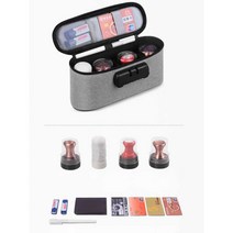 도장집 파우치 도장지갑 케이스 보관함, 검은색 - 4개 가능