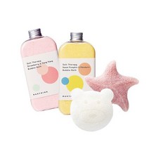 나띵프로젝트 촉감놀이 목욕세트버블바스 2종 + 곤약스펀지 2종, 핑크+핑크