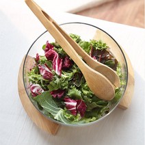 [테이블코디] 우드받침 샐러드볼(우드집게 우드받침포함), 상세 설명 참조, 상세 설명 참조