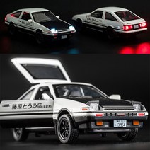 미니오토 이니셜D AE86 자동차 모형 다이캐스트 1대28, 레드