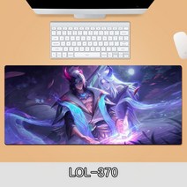 게이밍 장패드 롤 LOL 디자인 마우스 패드 79종 시리즈 리그 오브 레전드 장패드 3-4mm 두께, LOL-370, 800*300*3mm