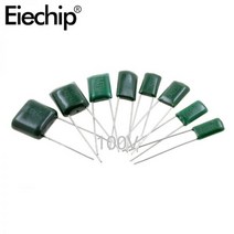 20pcs 100V 폴리에스테르 필름 커패시터 2A122J 2A271J 2A682J 2A103J 2A472J 2A104J 220PF 470PF 1.2NF 2.2NF 4.7NF 1, 2A104J(100NF)