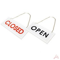 OPEN CLOSED 아크릴 오픈클로즈팻말 영업시간안내판 오픈클로즈문패