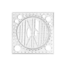 다기능 기하학 그리기 눈금자 다목적 무승부 수평 수직 평행 선 타원 제도 눈금자 327672, Black