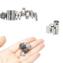 액세서리부자재 클래습 목걸이 팔찌 자석마감, B05 스톤볼 타원자석 8x17mm_1set