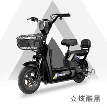 이브스타 배달용 전동 전기자전거 대용량 48V 팻바이크, 블랙 /12A/Chaowei 배터리/60km, 고탄소강