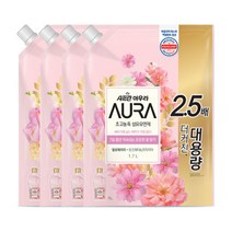 아우라 섬유유연제 초고농축 윌유메리미 리필1 7L x 4개, 아우라 섬유유연제 초고농축 윌