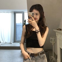 니트끈나시 프렌치 클래식 슬립 상의 여성 여름 핏아우터 디자인감각 보이핏 볼륨 걸스 트렌드 런닝 이너웨어 3813445053