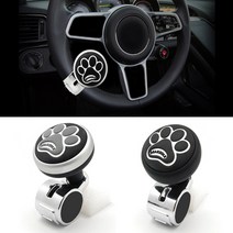 차량용 귀여운 운전대핸들 파워핸들봉/뷰티풀 뉴코란도c 스포츠 투리스모 액티언 무쏘 그랜드스타렉스 카니발 G4렉스턴 스포츠칸 슈퍼2w k9 k3포르테쿱 로디우스 토스카 로체 임팔라, 그레이