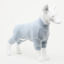 애견 단체복 커플티 체육대회강아지 반려견을 위한 부드러운 스판원단 잭펫 강아지 올인원 후리스, 블루