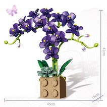성인레고 중국 레고 커스텀 키링 fomantic flower 10289 새의 낙원 꽃다발 장미 빌딩 블록 벽돌 diy 화분에 심은 그림 여자 친구 선물, 1369 개 상자 없음